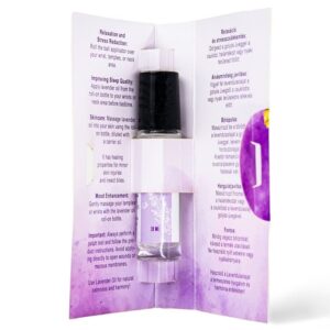 Levendulaolaj golyós üvegcsében ajándékkártyában