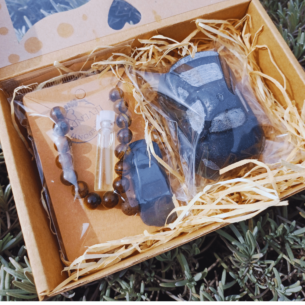 Aromaterápiás egyedi ajándékcsomag-fekete autós