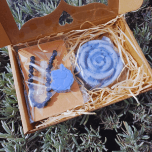 Aromaterápiás egyedi ajándékcsomag-rózsás lila