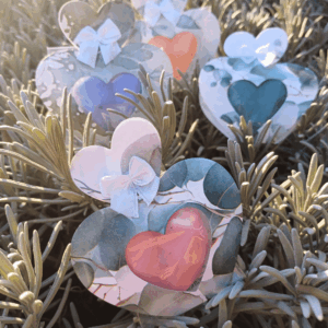 Mini szappan szív ablakos dísztasakban