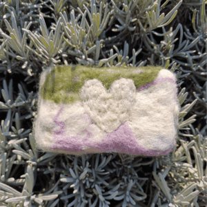 Nemezelt szappan- levendula- szíves